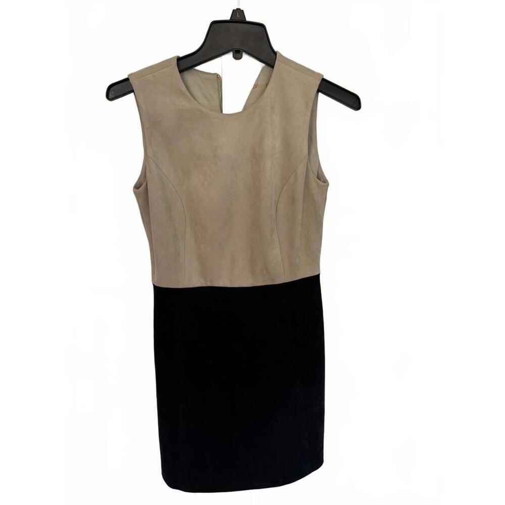 Calvin Klien Suede Split Color Dress in 2P